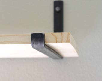 Floating Shelf Bracket, Steel J Bracket, Custom Shelving Support - Featured on Young House Love