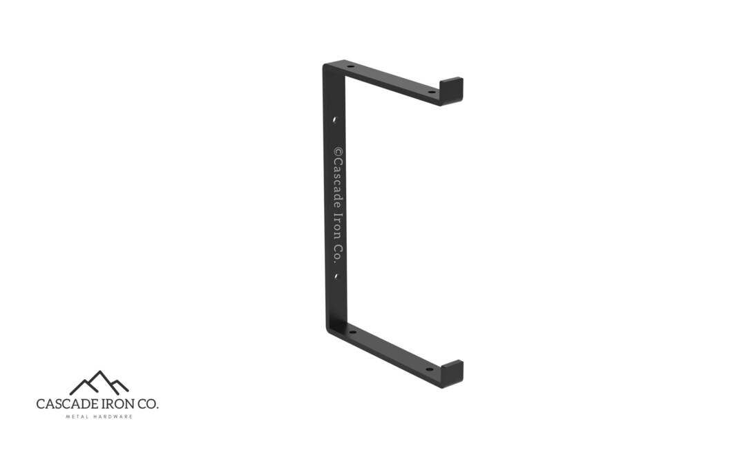 Double J Bracket for Shelf, Made in USA, Black, Gold, Bronze, White