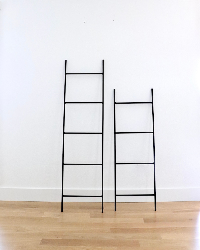 Black Metal Blanket Ladder 4 Ft Etsy