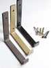 Steel Shelf Support, J Bracket for Floating Shelves, Bolts Included 