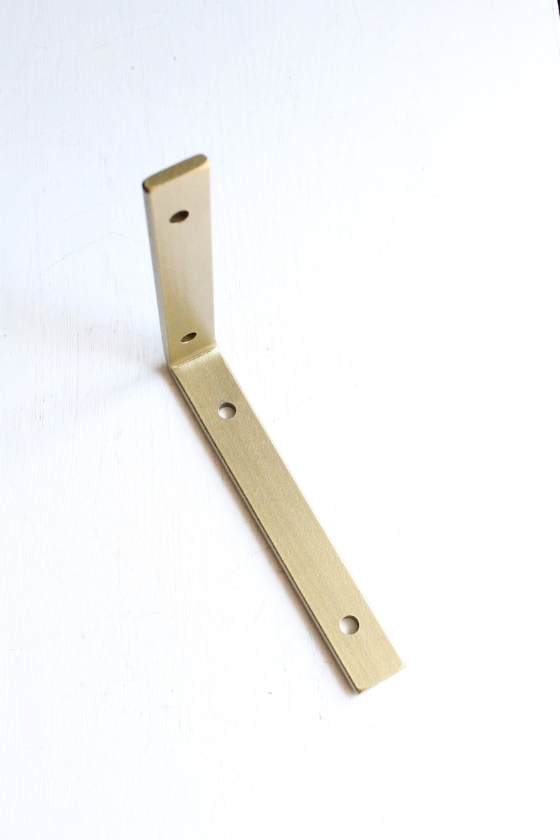 Gold Shelf Bracket for Modern Shelving, Hardware Included 