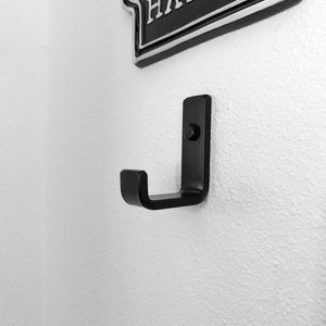 Modern Towel Hook, Wall Mounted Hanger, Available in Black, Bronze, Gold, White, Silver