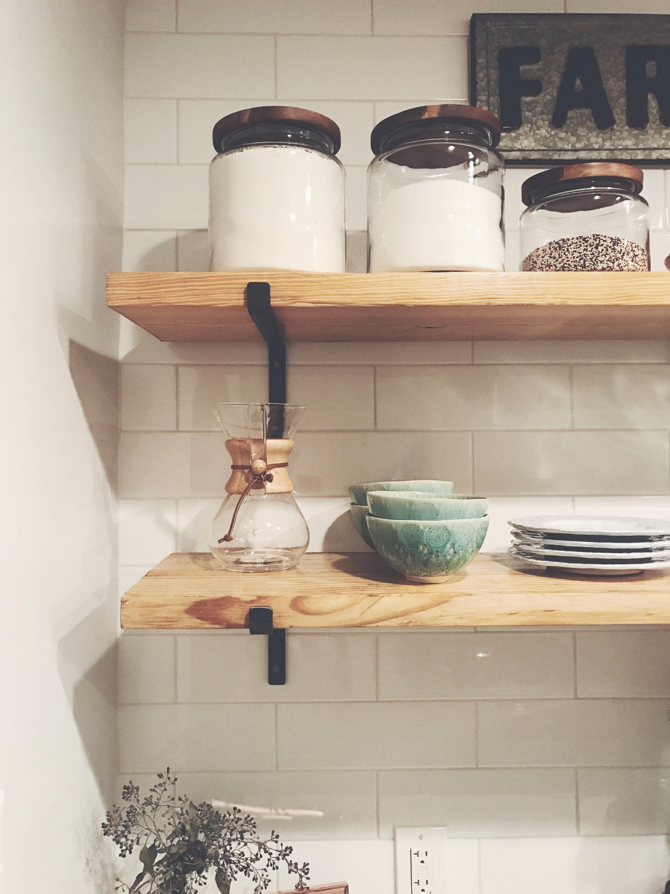 Metal Brackets for Open Shelving Z Bracket in Black Steel Etsy UK