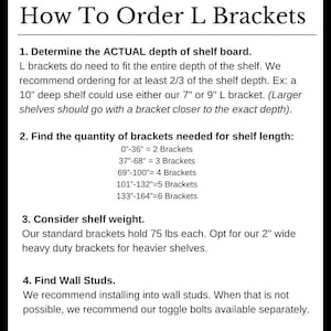 how to order shelf brackets