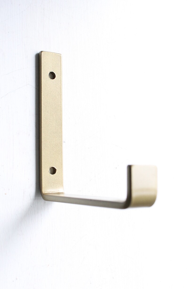 Brass Bracket For Floating Wall Shelf Modern Shelving Hardware Minimalist Decor