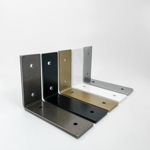 Heavy Duty Bracket, L Brackets for Shelf, Made in USA, Black, Gold, Bronze, Silver, & White