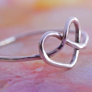 Heat infinity ring sterling silver handmade