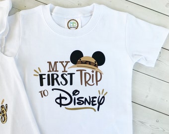 My First Trip for Boys, Boys Animal Safari Shirt, Safari Shirt for boys, Boy Mouse Shirt, My First Trip Shirts, Trip Shirts for Toddler Boys