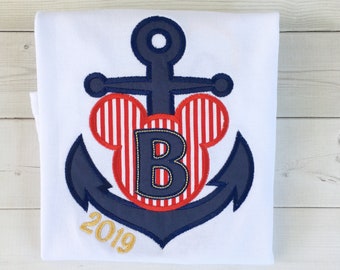 Cruise Shirt for Boys, Custom Cruise Outfit, Cruise Shirt, Embroidered Outfit, Sibling Cruise Outfit, Cruise Outfit for Toddle, Anchor