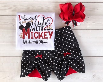 Outfits for Girls Disney Trip, Shirts for 1st Trip, Mouse Outfit, Shirts for Girls Disney Cruise, Outfit for Toddlers Disney Trip, Custom