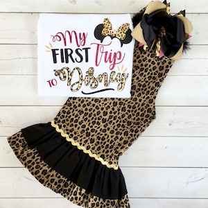 Girls Safari Outfit, Safari Outfit for Toddler Girls, Safari Mouse Shirt, Cheetah Print Mouse Outfit, Girls First Trip Shirt, Custom Shirts