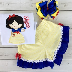 Snow White Outfit, Princess Outfit, Snow White Outfit for Toddlers, My First Trip Outfits, Princess Shirts, Custom Princess Outfits,