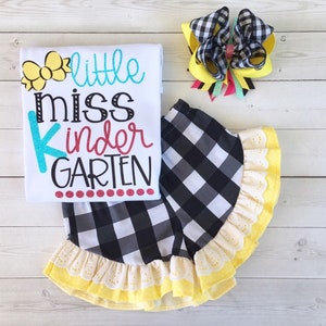 Back To School Outfits for Girls, First Day of School Outfits, Girls Back To School Shirts, Kindergarten Shirts, Custom Outfit