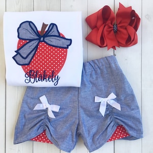 Back To School Outfit for girl, Girls First Day of School, Kindergarten Shirts, Personalized Toddler Outfits, Any Grade Custom Short Set
