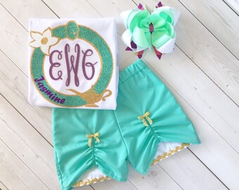 Arabian Princess Outfit, Genie Princess Shirt, 1st Trip Outfits for Girls, Princess Shirt, Princess Outfits, 1st Birthday Outfit for Girls