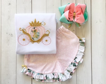 Cinderella Outfit for Girls, Disney Trip Outfit for Girls, Cinderella Outfit, Princess Shirt Toddler Girl, Princess Outfit, Carriage Shirt