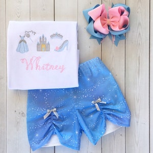 Princess Outfits Cinderella Shoe Outfit Princess Dress for Toddlers Princess Birthday Outfit Princess Crown Outfits Disney Outfit for Girls