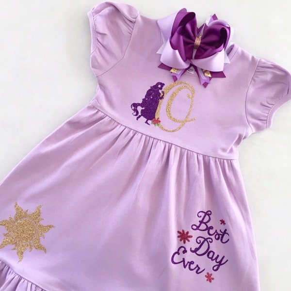 Princess Dress for First Trip, Rapunzel Dress, Dress for Toddlers, Girls Custom Outfit, Rapunzel Outfit, Birthday Dress, Princess Dress