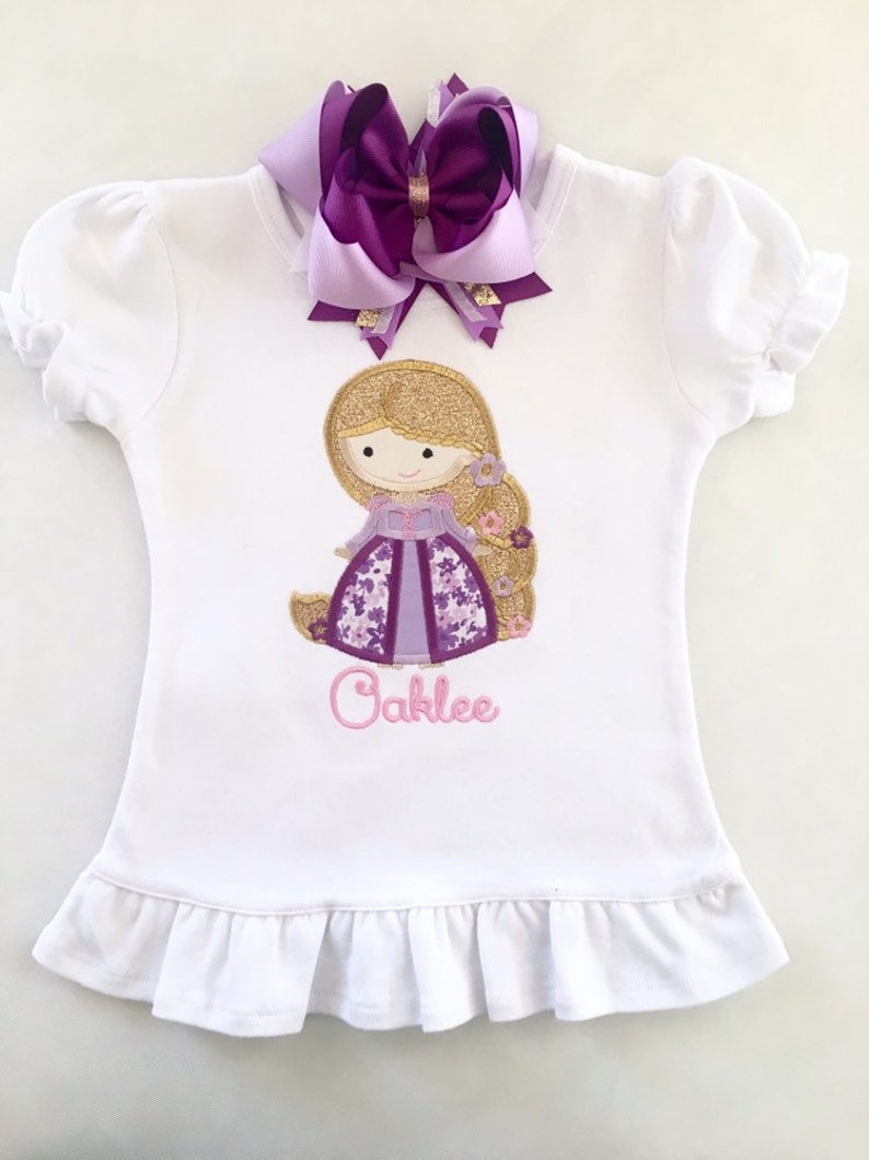 Rapunzel Birthday Outfit Princess Outfit First Trip Shirts Rapunzel Shirt Rapunzel Outfit Princess Outfits for Girls Princess Shirt