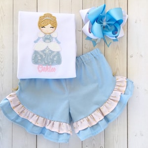 Cinderella Outfit, Cinderella Shirt, Outfits for Girls Trip, 1st Trip for Girls, Princess Outfit, Princess Shirt, Outfits for Toddler Girl