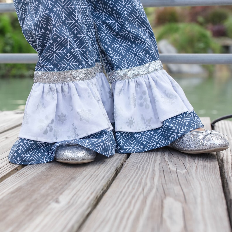 Snowflake Shirt Girls Disney Outfit Snowflake Pant Set Frozen Shirt Princess Outfit My Darling Bee Birthday Outfit Elsa Outfit