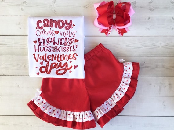 Valentines Day Outfit for Girls, Valentine's Day Outfit for Toddler Girl, Valentines Day Shirt, Custom Valentine Shirts, Baby Valentine