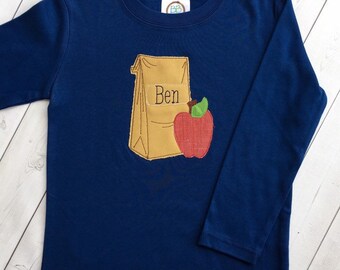 Back To School Outfits for Boys, First Day of School Outfit, First Day of School Shirts, Back To School Shirt, Lunch Bag, Embroidered, Boy