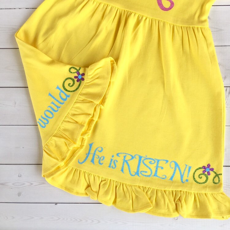 Easter Dress for Girls He is Risen Dress for Girls Girls Etsy UK