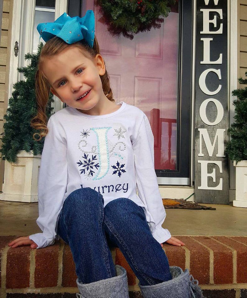 Snowflake Shirt Girls Disney Outfit Snowflake Pant Set Frozen Shirt Princess Outfit My Darling Bee Birthday Outfit Elsa Outfit
