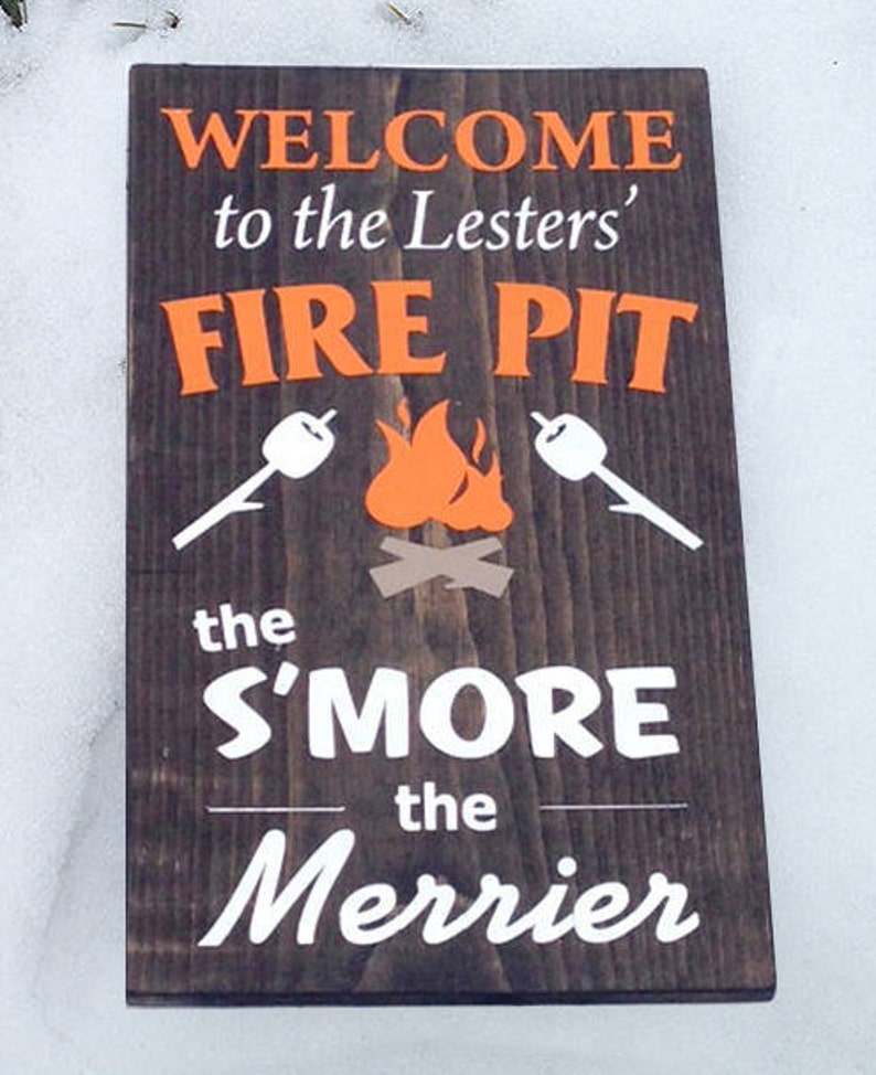 PERSONALIZED to the Fire Pit Sign. Backyard Sign. Etsy