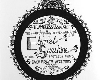 Eternal Sunshine of the spotless mind Illustration A4 print