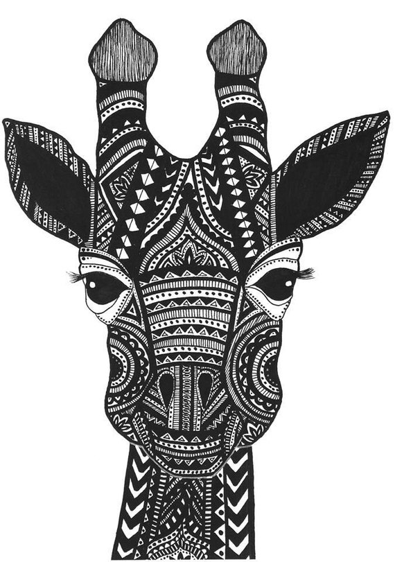 Coloring Pages Giraffe Zentangle - 227+ File for DIY T-shirt, Mug