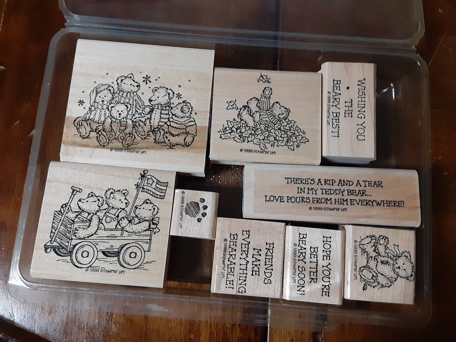 Stampin' Up BEAR NECESSITIES Retired stamp set Etsy