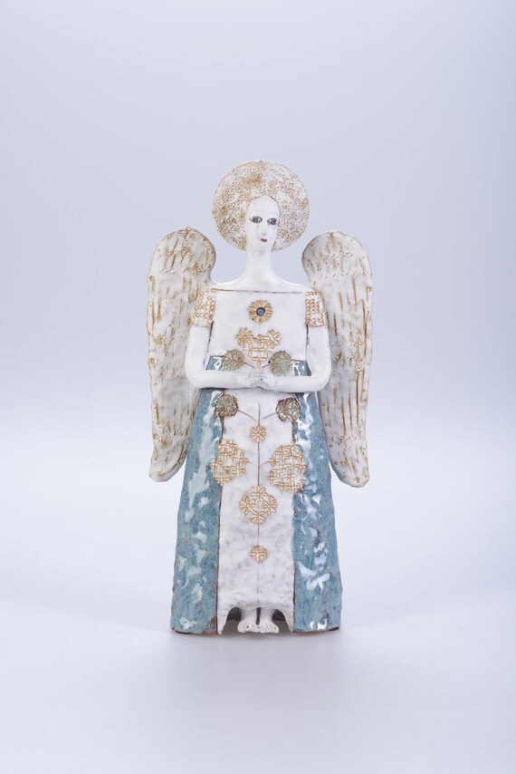 clay angel sculpture