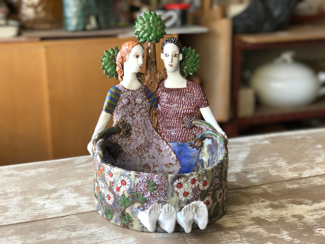 Ceramic bowl Gift Ceramic gift Ceramic sculpture gift Clay Etsy