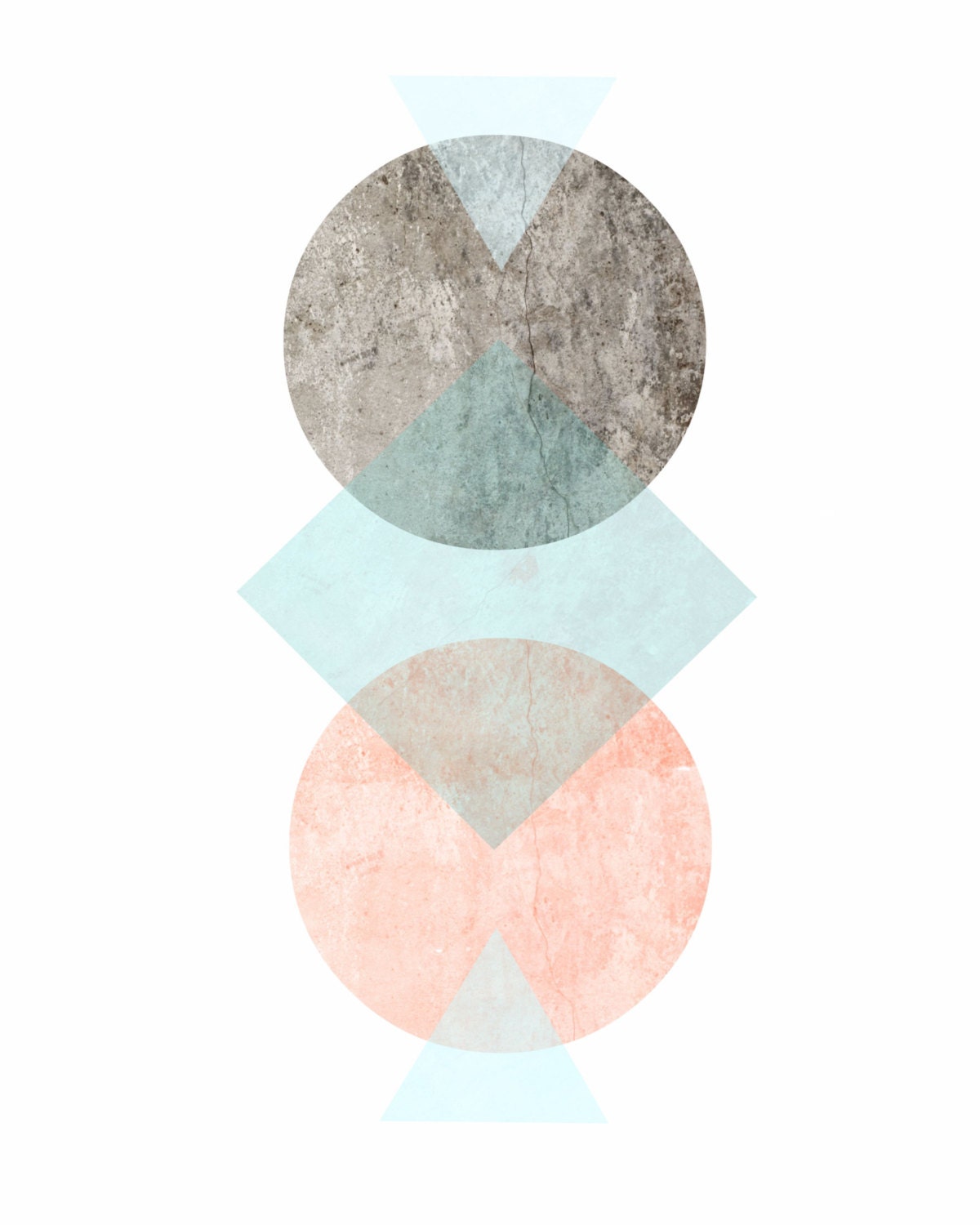 Geometric Wall Prints Triptych Set of 3 Prints Minimalist Etsy