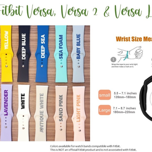 Bracelet montre / bracelet / bracelet sport / bracelet en silicone Fitbit Versa, Versa 2 et Versa Lite