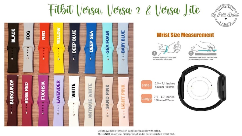 Fitbit Versa, Versa 2 & Versa Lite watch band / strap / sports band / silicone band image 1
