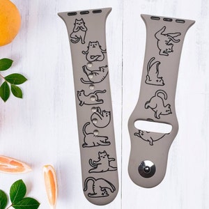 Yoga Cat Watch Band / Sports Silicone Band