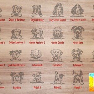 Tic Tac Toe / Tic Tac Paw / Engraved Wood toy / Add your dog's breed image 6