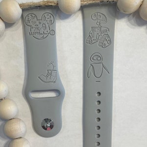 Wall-e inspiriert Uhrenarmband / Alle Größen / Alle Serien / Gravur / Personalisiert / Silikon Band