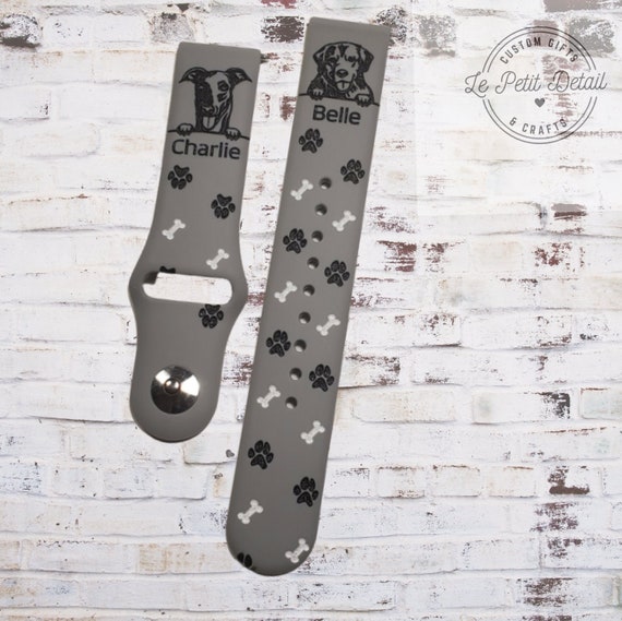 Custom dog breed watch band / personalized pet strap / 20mm and 22mm