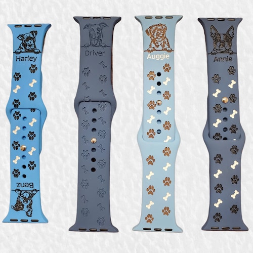 Dog Breed Personalized Custom Watch Band Compatible With Apple Etsy