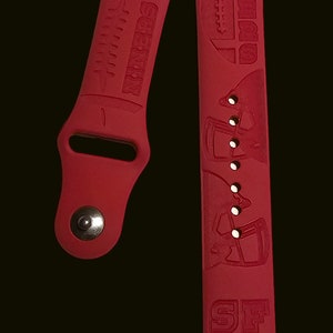 49ers Watch Band / Any Team Football Engraved / Personalized Super Bowl Fan / Silicone Band image 2