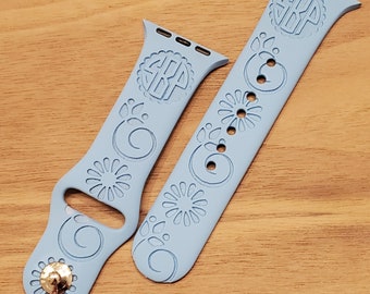 Custom Watch Band / Create your own design / All sizes / All series / Engraved watch band / Personalized Watch Band/ Silicone Band