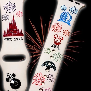 Disney Watch Band 50 years of Magic Disney World 50th anniversary silicone strap Engraved Personalized