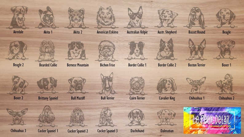 Tic Tac Toe / Tic Tac Paw / Engraved Wood toy / Add your dog's breed image 5