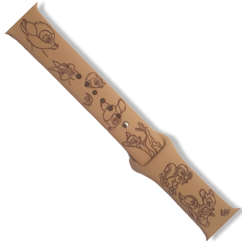 Bambi Watch Band / Thump Flower / Engraved Strap Band image 3