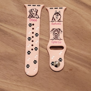 Custom dog breed watch band / personalized pet strap / Memorial Dog watch band / Compatible with Apple watch image 5