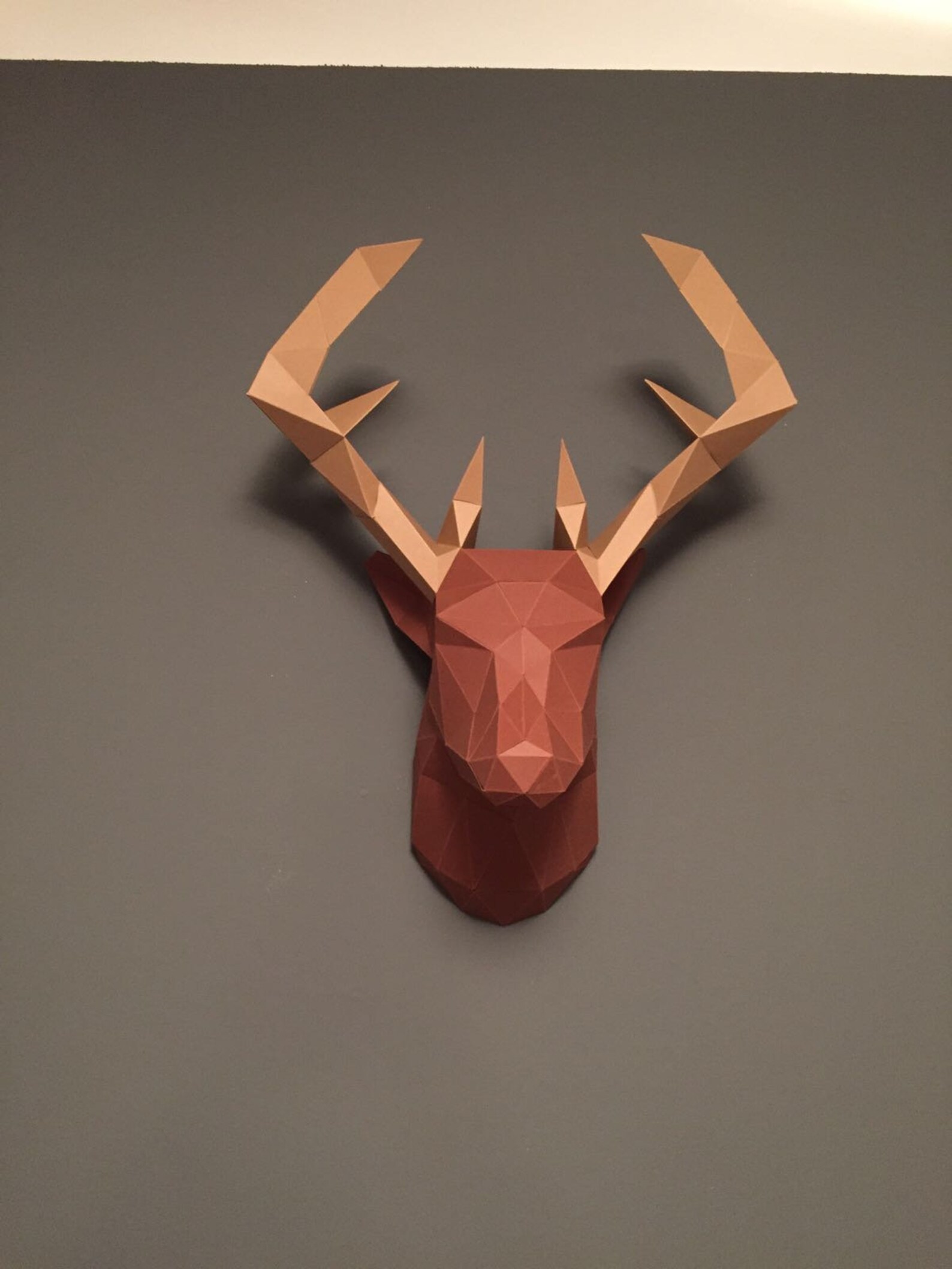 Tête de cerf de kit de bricolage papercraft Cerf origami Etsy